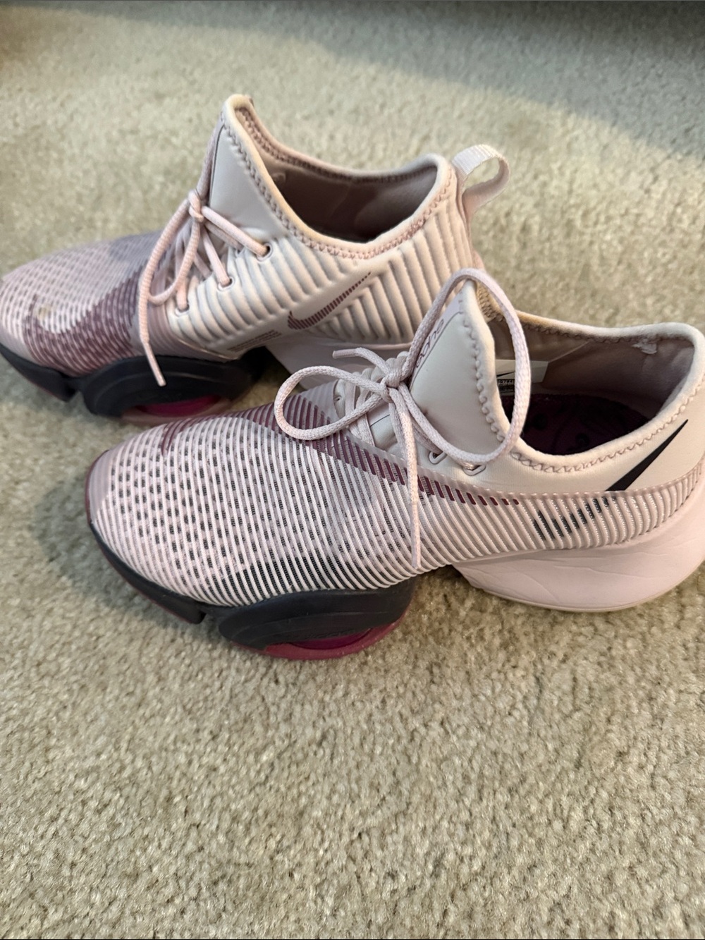 Nike Light Pink and Mauve Women's Training Shoes
